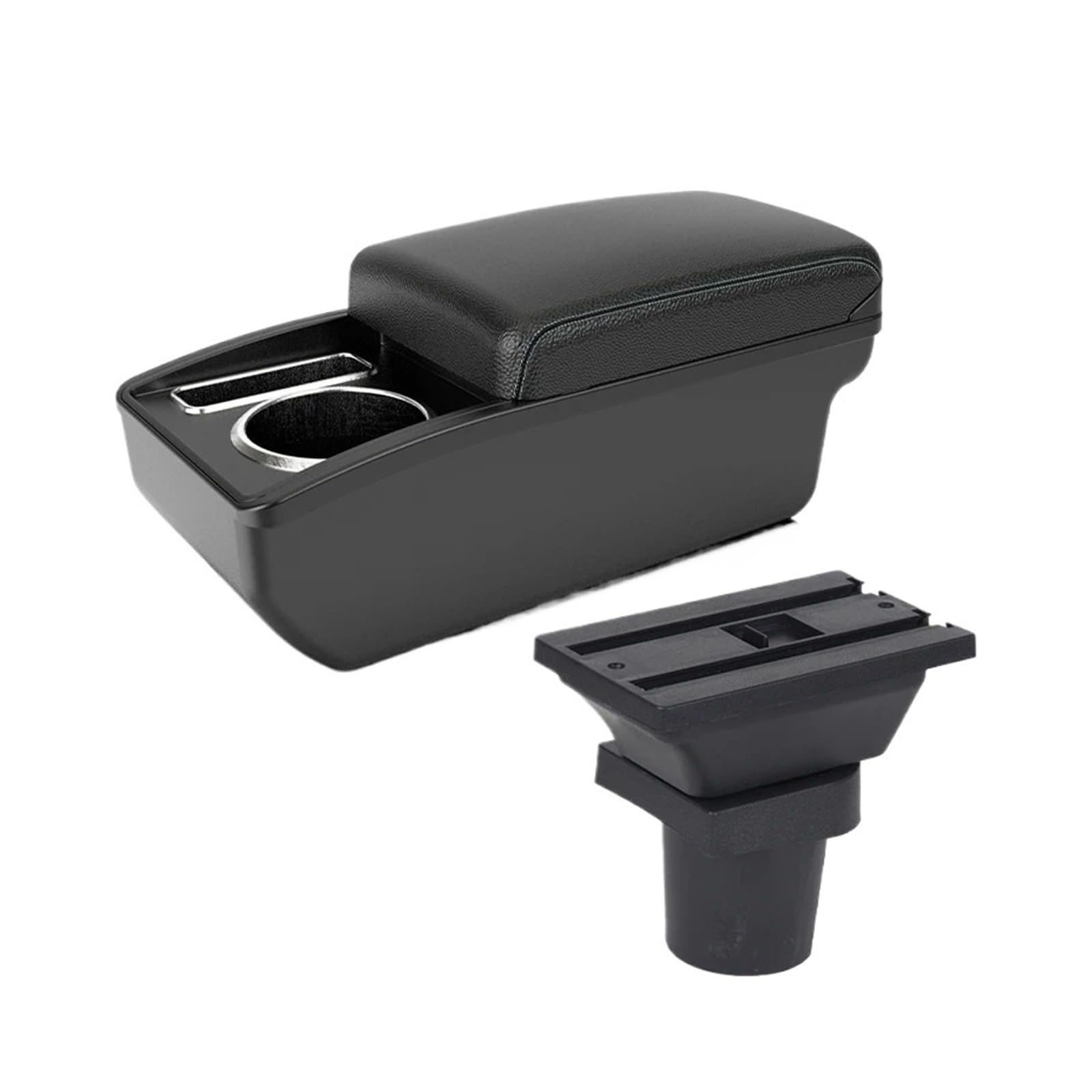 UMDJJU For Toyota For Yaris For Vitz For Hybrid Armrest Box Car Central Storage Retrofit Accessories Car Centre Console Armrest Box(A3 Black white NOUSB)