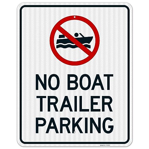 No Boat Trailer Parking Sign,
