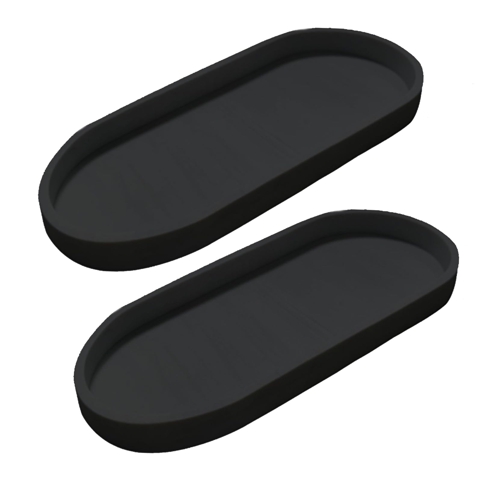 Xjdzineq Multipurpose Silicone Elliptical Bathroom Storage Tray Waterproof Nonslip Organizers for Cosmetics and Toiletries Oval Silicone Organizers