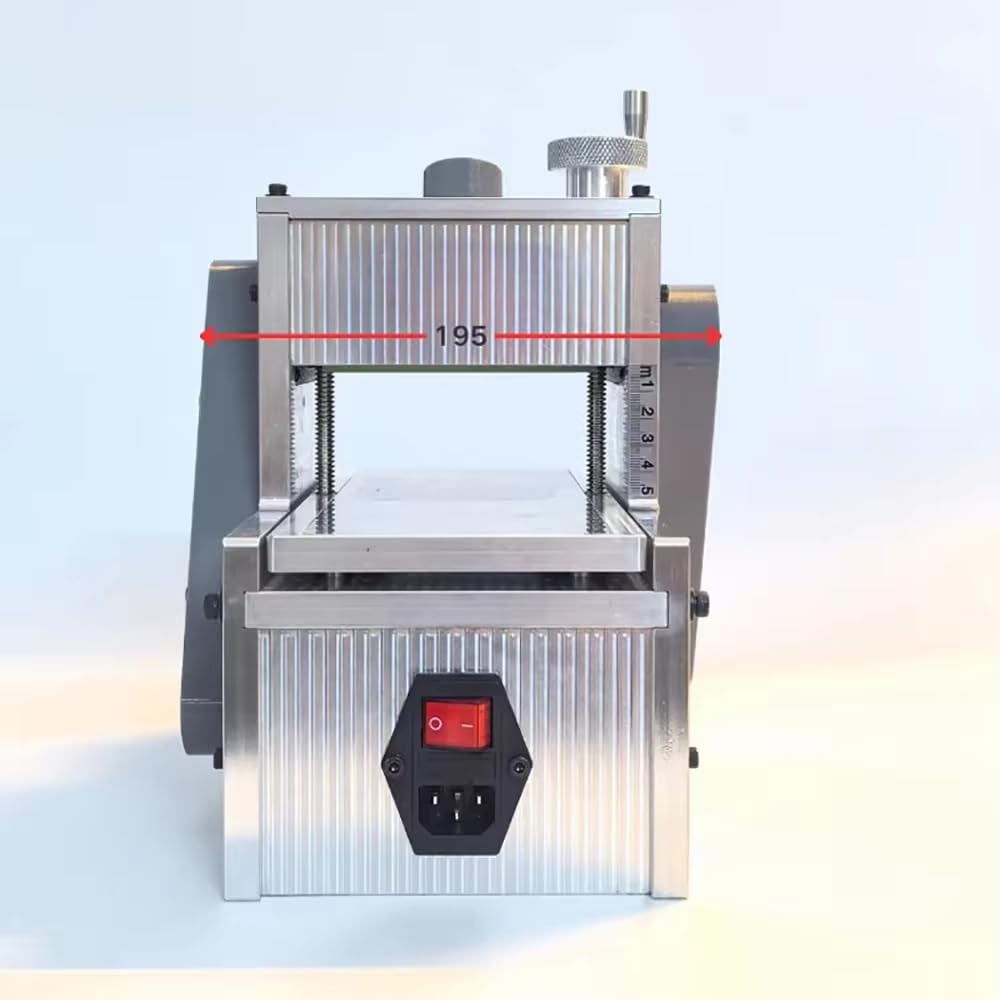 Strugarka do Obróbki Drewna AC 220 V, 100 mm, Strugarka Stołowa z Głowicą Spiralną i Portem do Odsysania Pyłu