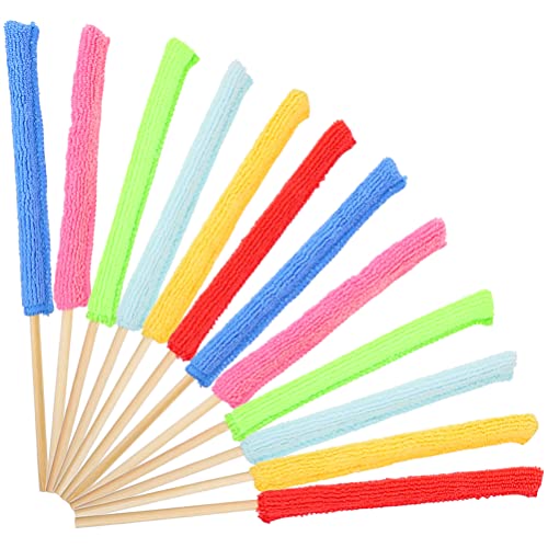FOMIYES 12pcs Cleaning Stick Mini Detail Duster Washing Cleaner Bottle Cleaner Spider Web Brush Dusters Spiderweb Cleaning Brush Kitchen Cleaning Tools Microfiber Household Wiper