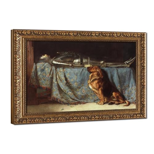 Toile Briton Riviere Requiescat cadre bois suspension deco salon