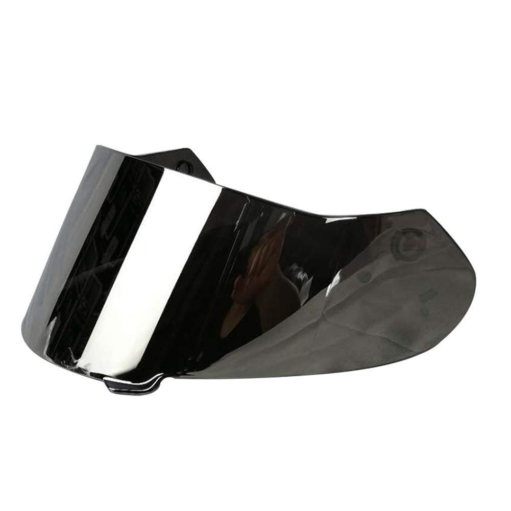 T14B T14 Motorcycle Helmet Shield (Chrome Silver-One Size)