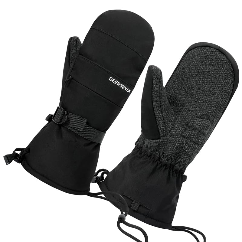 Harssidanzar Gants Snowboard Hiver Hommes Coupe-Vent imperméables KM061EU