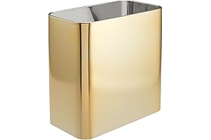 mDesign Mirri Soft Brass Trash Can for Bathroom