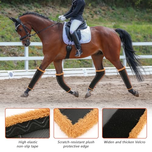 Langxun Fly Boots For Horses Set Of 4,Mesh Fly Boots For Horse Preventing Flies Mosquitoes Bites Horse Leg Protecting Fly.Leg Wraps For Horses Breathable Mesh thumb #2
