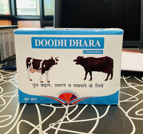 DOODH Dhara Strong Bolus/Tablet for Cow/Buffalo,Increase Milk, Better Degree and Fat Good SNF Value