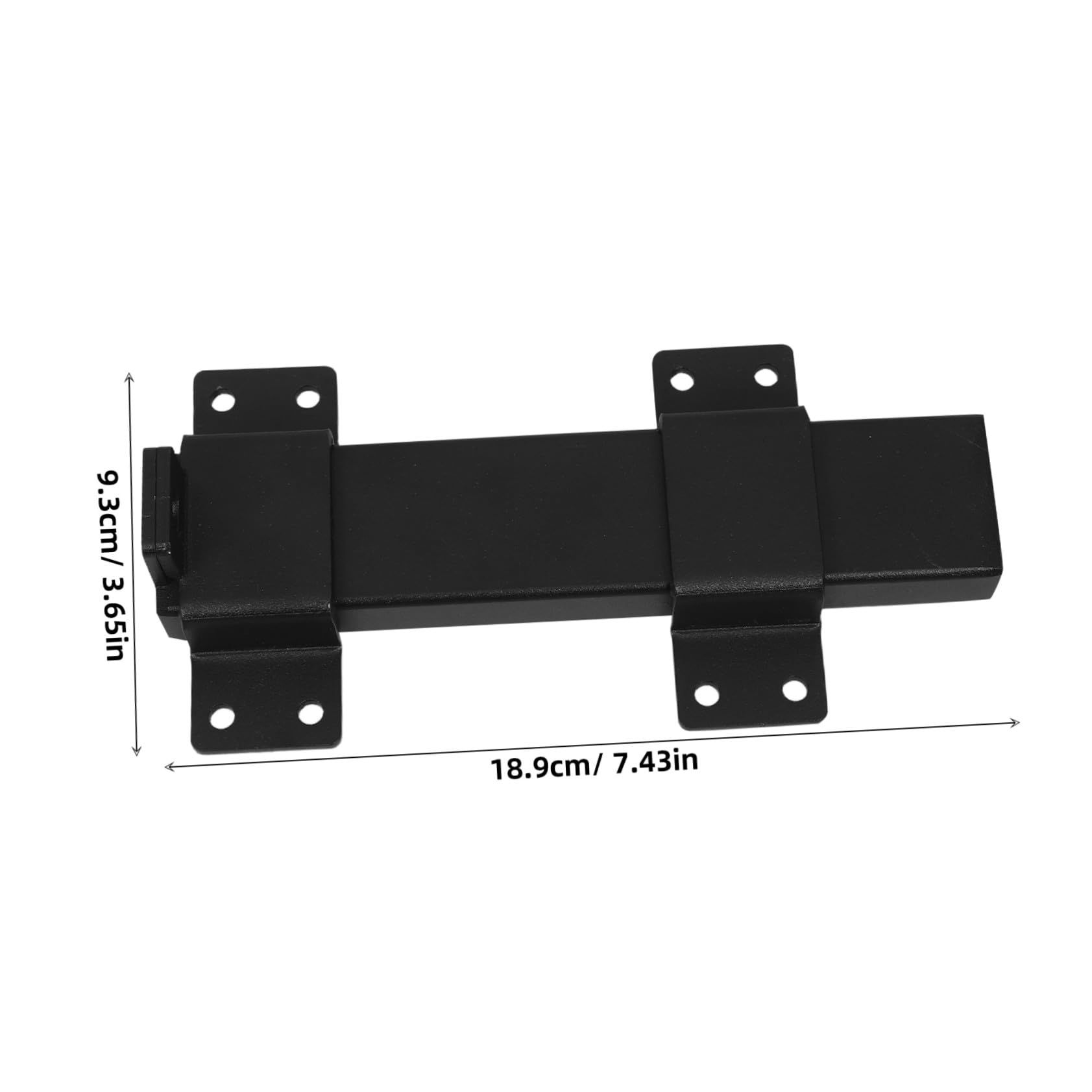 OSALADI Chiusura della porta pesante di rinforzo domestico serratura della porta cancello scorrevole bullone scorrevole Shed Latch Nero