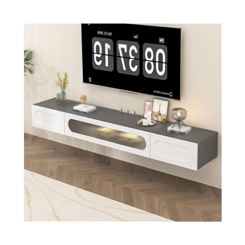 Soporte para TV Mueble de TV Flotante 180 cm, Soporte for, Estante Entretenimiento con Puertas for Sala Estar Soportes de televisión(Grande)