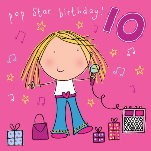 Twizler Biglietto di auguri per il 4° compleanno per bambine