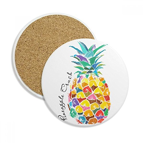 Support de tasse ananas en céramique pour table basse et salon x2 - 2