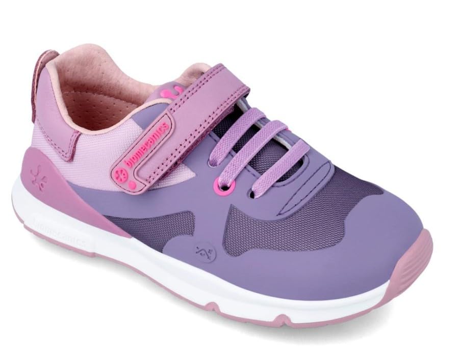 Biomecanics Zapatillas Lila y laly de Rejilla Deportivos Escolares Cierre Ajustable y Elasticos Muy comodas - 30
