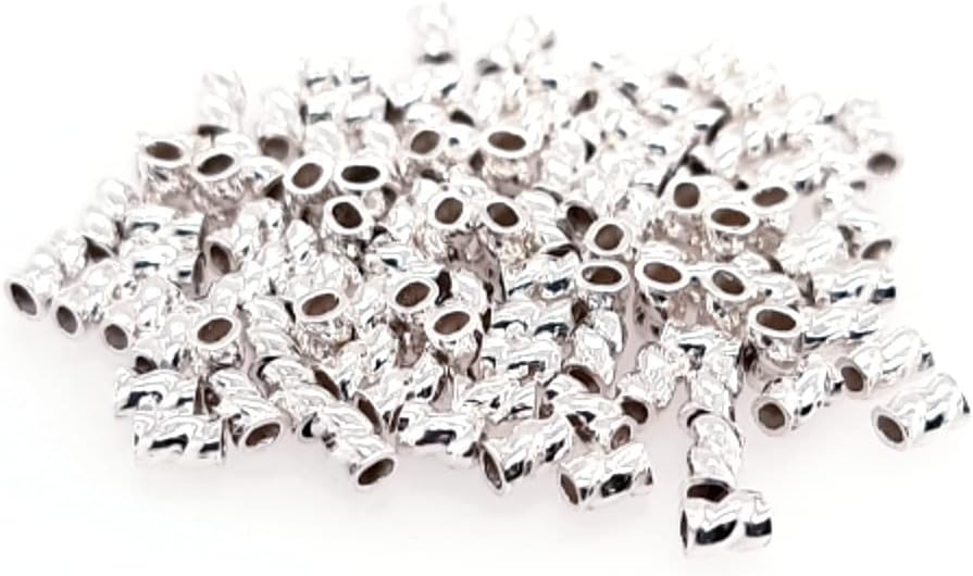100pcs 925 Sterling Silver Twist Tube Crimp Beads, 3 X 1.5MM, by CRAFT WIRE - Image 6