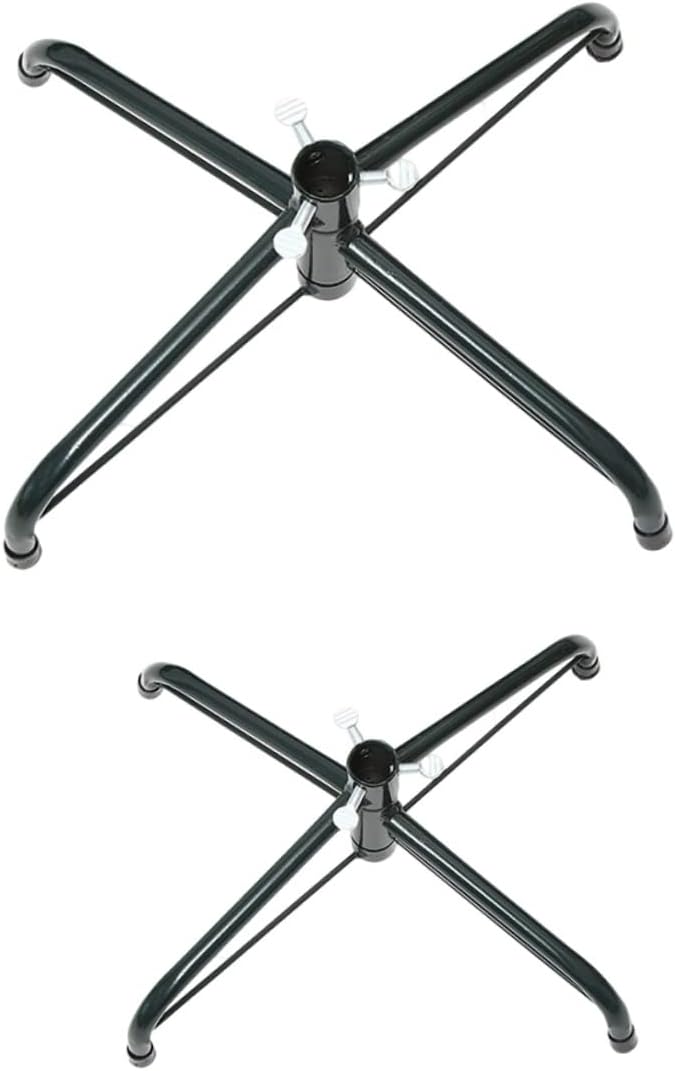 2pcs Metal Christmas Tree Stand Brackets Xmas Tree Holder for Stability Easy to Use and Secure Design for Holiday Decor