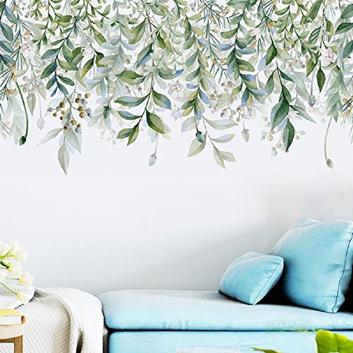 Vinilos Decorativos Hojas Verdes Removibles 3D 2 Piezas miniatura 3