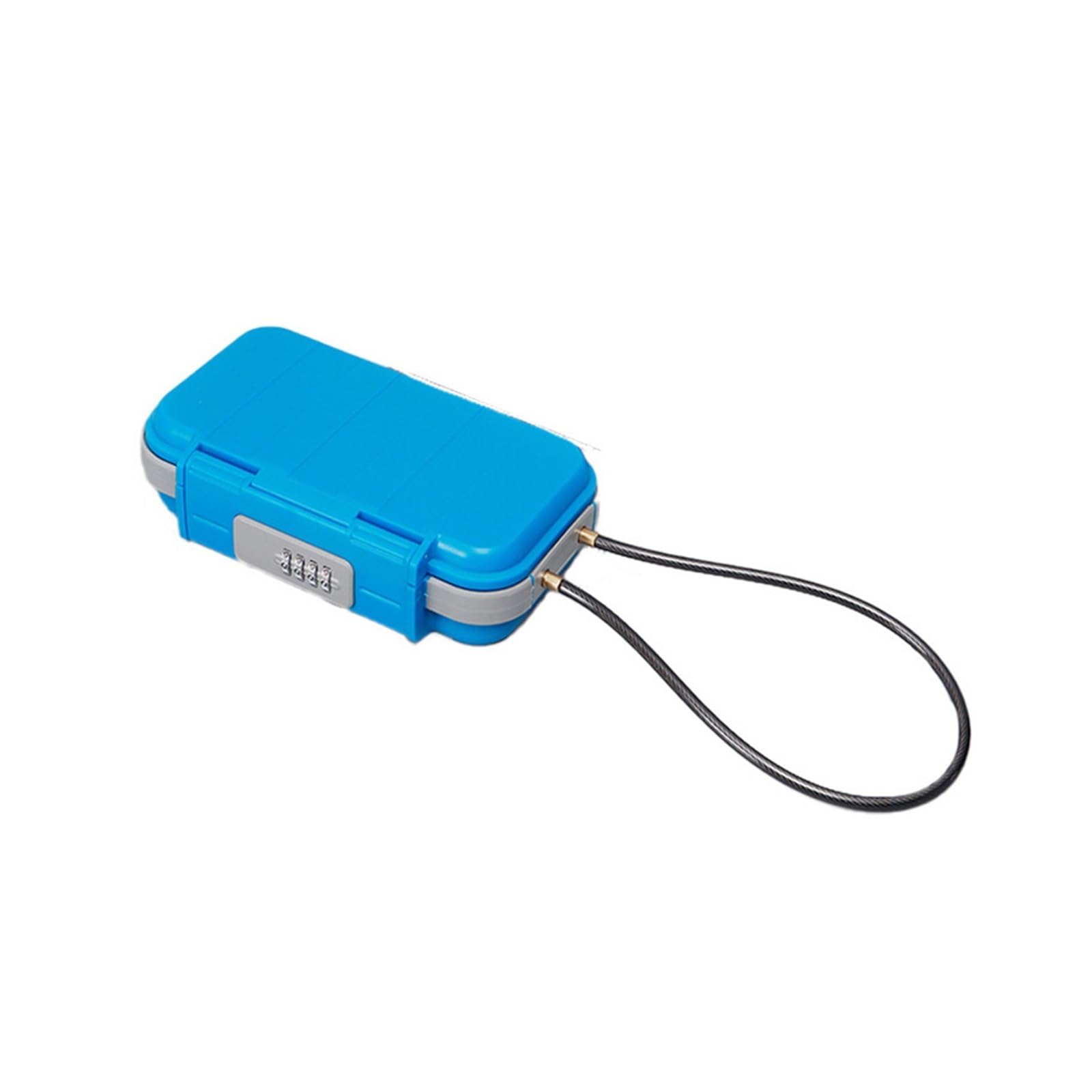 Cassetta di sicurezza portatile per chiavi Cassetta di sicurezza con chiave portatile, cavo metallico di sicurezza con blocco password sicuro fisso for gioielli Cash Card Mobile Phone Alloy Storage Sa