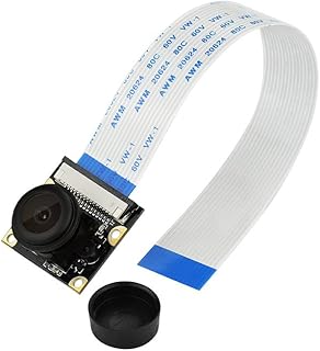 for Raspberry Pi Camera, KEYESTUDIO Fisheye Wide Angle Lens 5MP 1080p OV5647 Sensor Module for Raspberry Pi 4/4B Pi3/3B, 3B +, Raspi 3A +