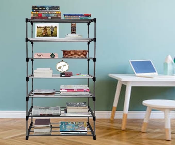 PHILOSHOP | 7 Layer Premium Bookshelf for Home Library, Book Stand ...
