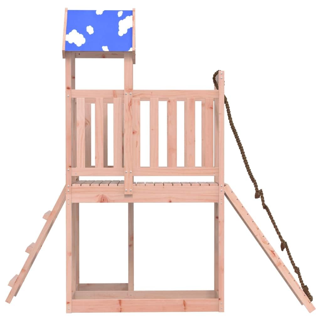 Torre da gioco in legno massiccio Douglasie stabile con struttura da arrampicata, sabbiera e scala, casetta da gioco per bambini in giardino, con altalena