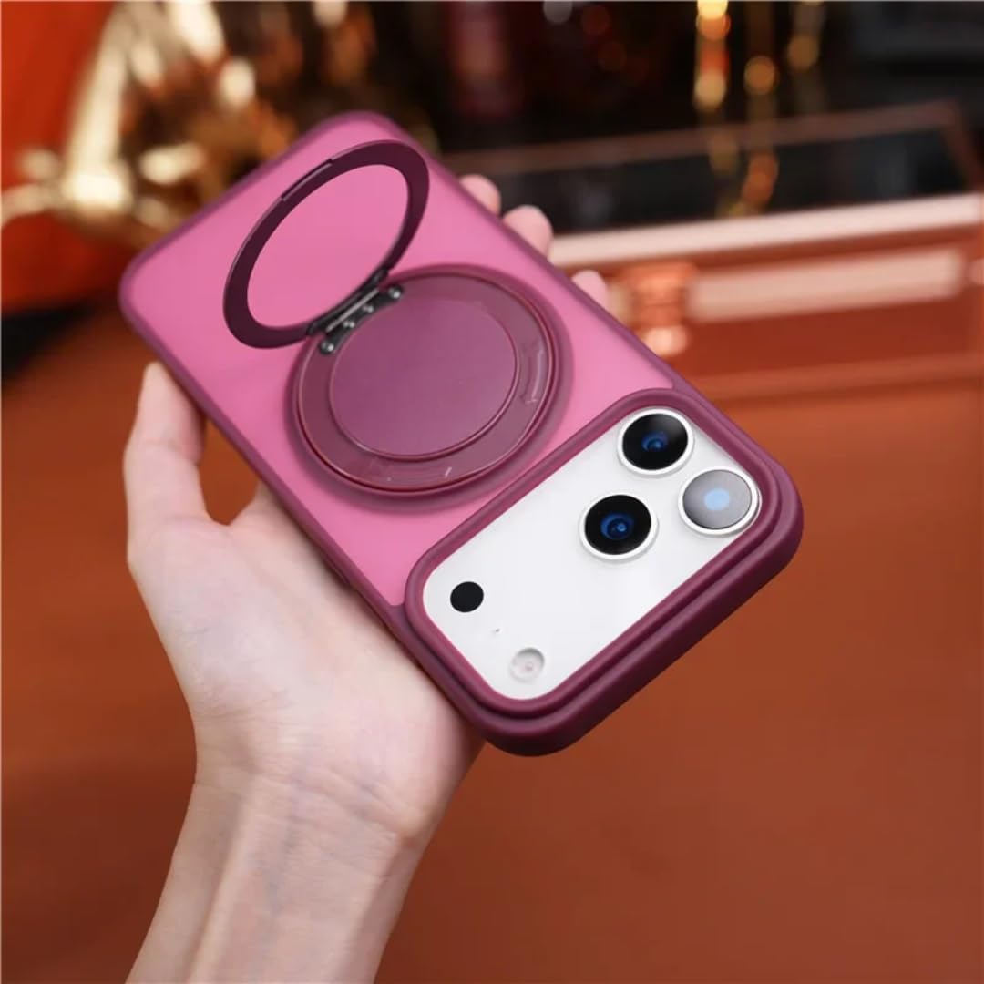 Étui iPhone 16 Pro support magnétique rotatif coque mate anti-empreintes - 8