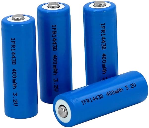 WANGHBWM 【4pcs】 3.2V 400mAh 14430 Rechar Button Top Large Capacity for,LED, - 1