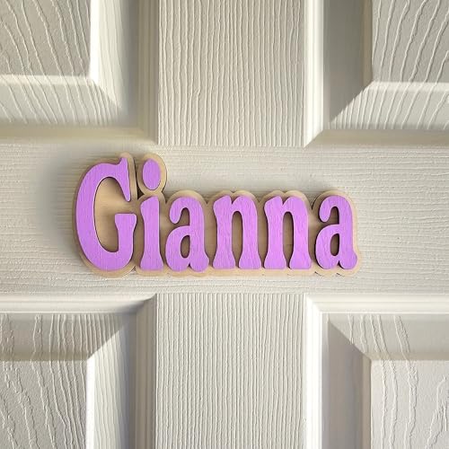 Personalised Wooden Kids Door Sign – Custom Name Plaque for Boys & Girls, Nursery Wall Name Sign, Bedroom Door Nameplate, Children's Room Decor, Custom Wooden Name Sign (Style 2)