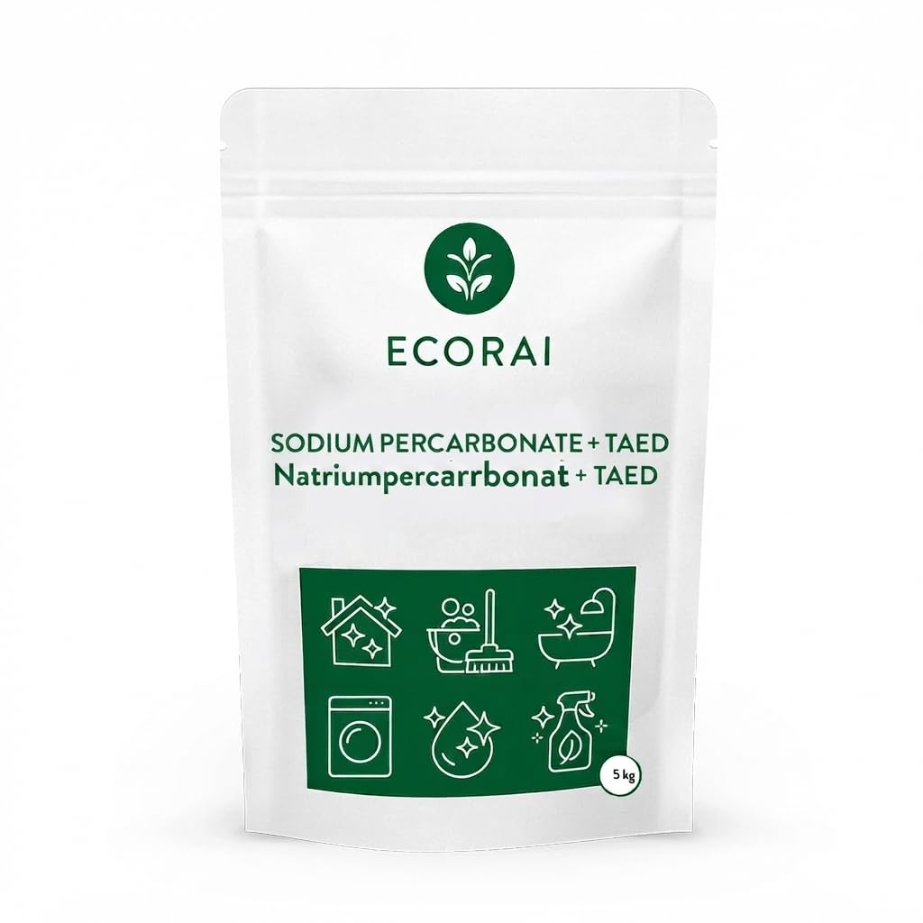 Natriumpercarbonat mit TAED zur Wäschebleiche, Fleckenentfernung & Reinigung 5 kg (2er-Pack)
