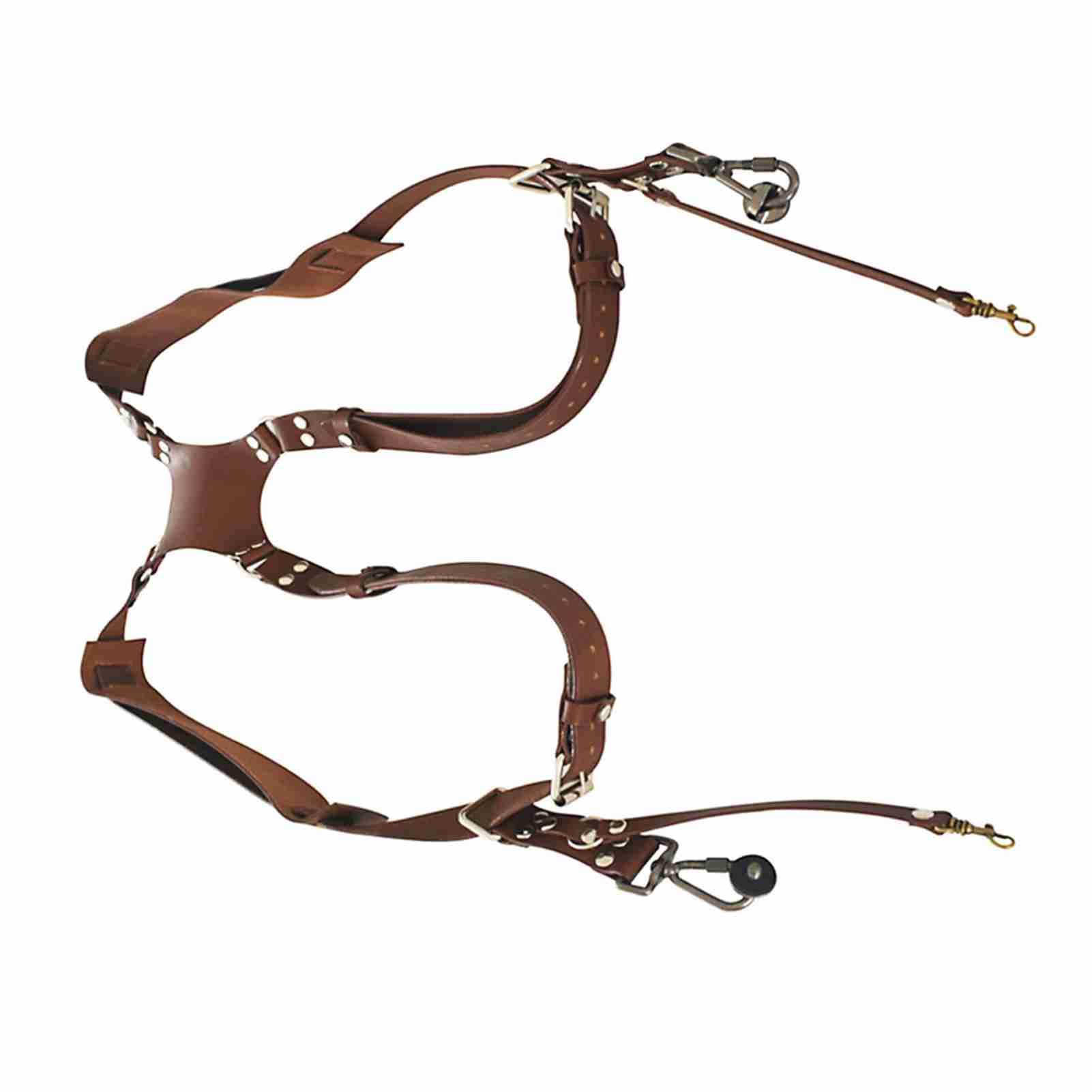 Ausla Correa de Cámara Doble Ajustable 6.35mm Negro | Accesorio, cuero, fotografía, viaje, compatible trípode