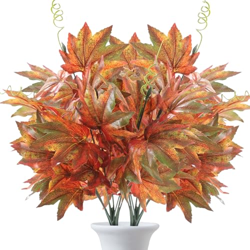 NT-NIETING-2PCS-Artificial-Maple-Bushes-Artificial-Silk-Maple-Leaf-Shrubs-Faux-Fall-Leaf-Stems-Autumn-Faux-Plants-with-Stem-for-Indoor-Outdoor-Home-Kitchen-Wedding-Thanksgiving-Fall-Decor NT NIETING 2PCS Artificial Maple Bushes Artificial Silk Maple Leaf Shrubs Faux Fall Leaf Stems Autumn Faux Plants with Stem for Indoor Outdoor Home Kitchen Wedding Thanksgiving Fall Decor