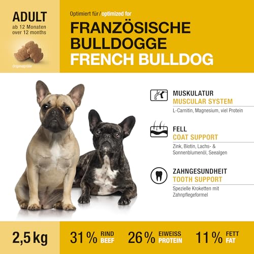 Wildsterne Breed Selection Französische Bulldogge 2,5 kg | Getreidefreies Trockenfutter | Monoprotein | von Tierärzten entwickelt