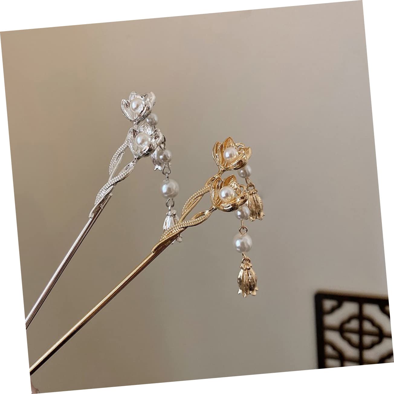 minkissy 10pezzi Forcine Per Stile Cinese Con Fiori e Perle Eleganti Accessori Per Acconciature Sposa e Bun Per Donne e Ragazze