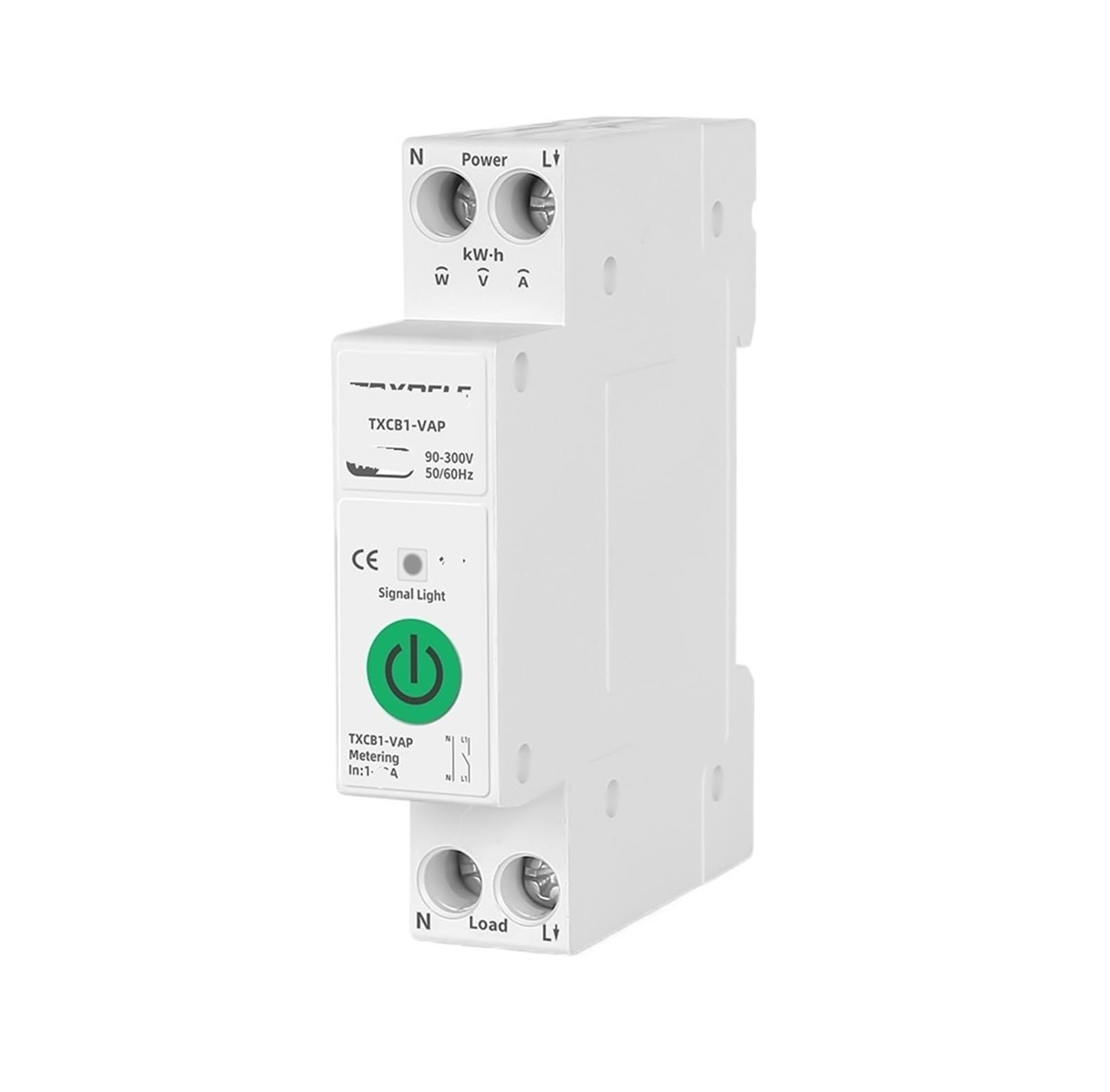 GVBAEPIEO TXCB1-VAP 63A Intelligent Switch 1P Circuit Breaker Energy Meter kilowatt-Hour metering Timer Relay(20a)