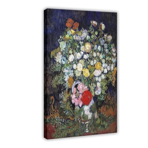 Toile Van Gogh Bouquet de fleurs pour cadre suspendu et décoration murale de bureau