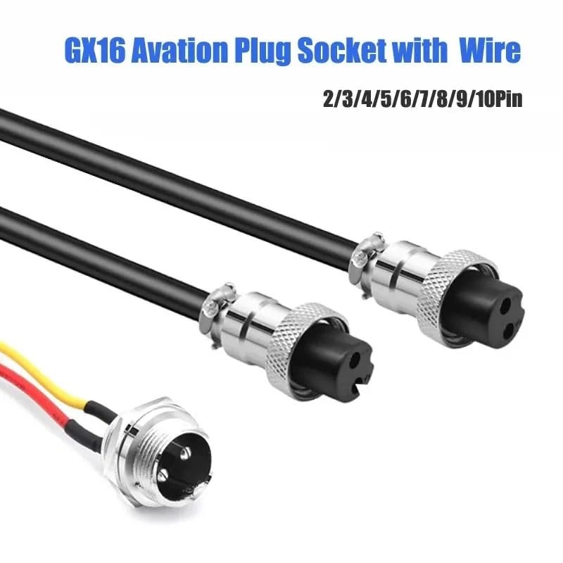 Conector GX16 Plug Socket Hembra 10 Pines 200 cm miniatura 2