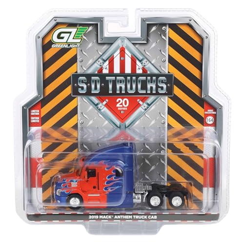 2019 Mack Anthem Camión 1:64 Rojo y Azul miniatura 6
