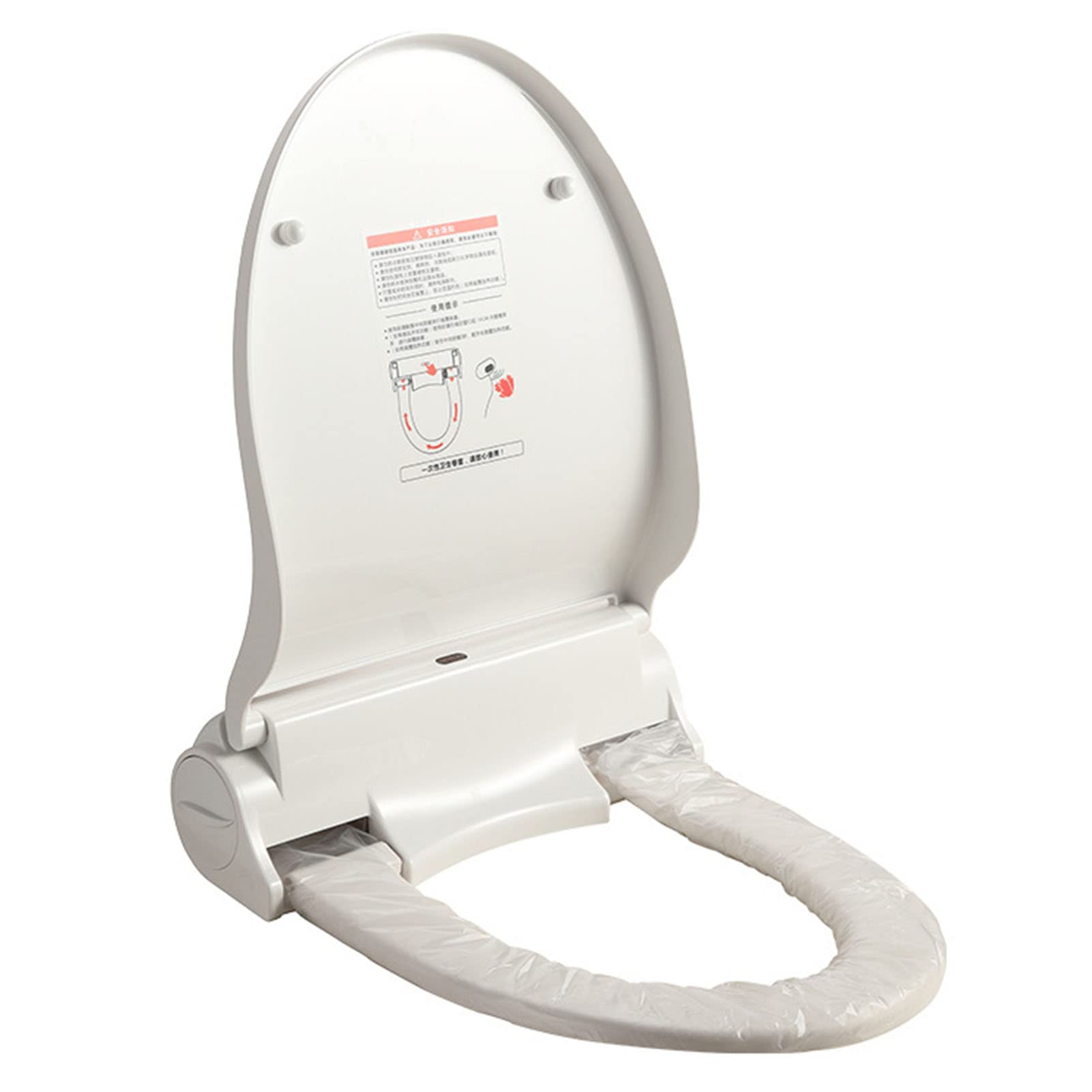 Dxpsxjl U Type Smart Toilet Seat, Slow Close Close Never Loosen, Fits U/V White, Adjustable, Lightweight, Durable, Portable, User-Friendly, Compact, Universal