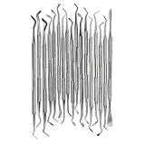 Set of 17 Dental Spoon Excavators Plugger Restorative Composite Filling Tooth Cavity Carious Decay Removal Double Ended Instruments