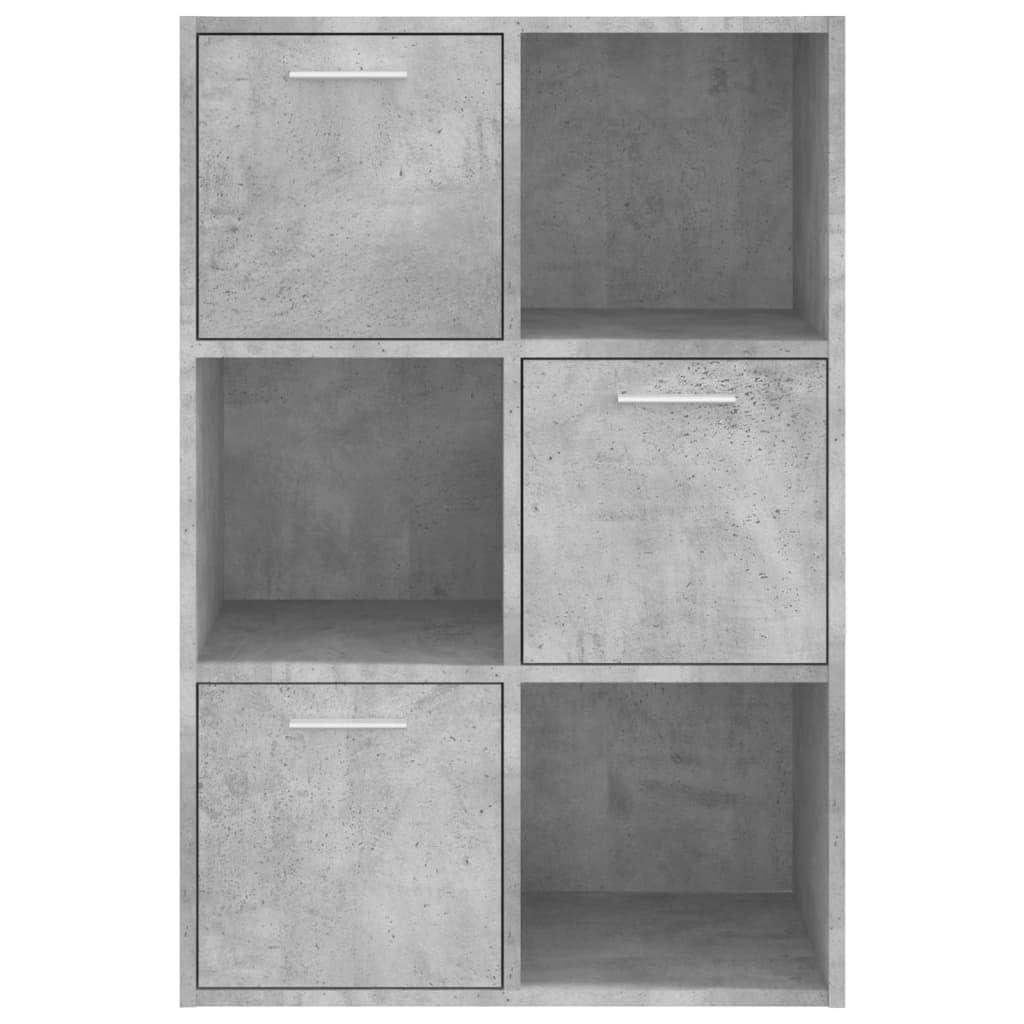 vidaXL Armadietto Robusto Elegante Moderno Espositore Decorativo Porta Libri Credenza Libreria Grigio Cemento 60x29,5x90 cm in Truciolato