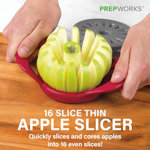 PrepWorks Dishwasher Safe Apple Slicer and Corer – 16-Slice Thin Apple Cutter with Safety Cover - Thumbnail 2