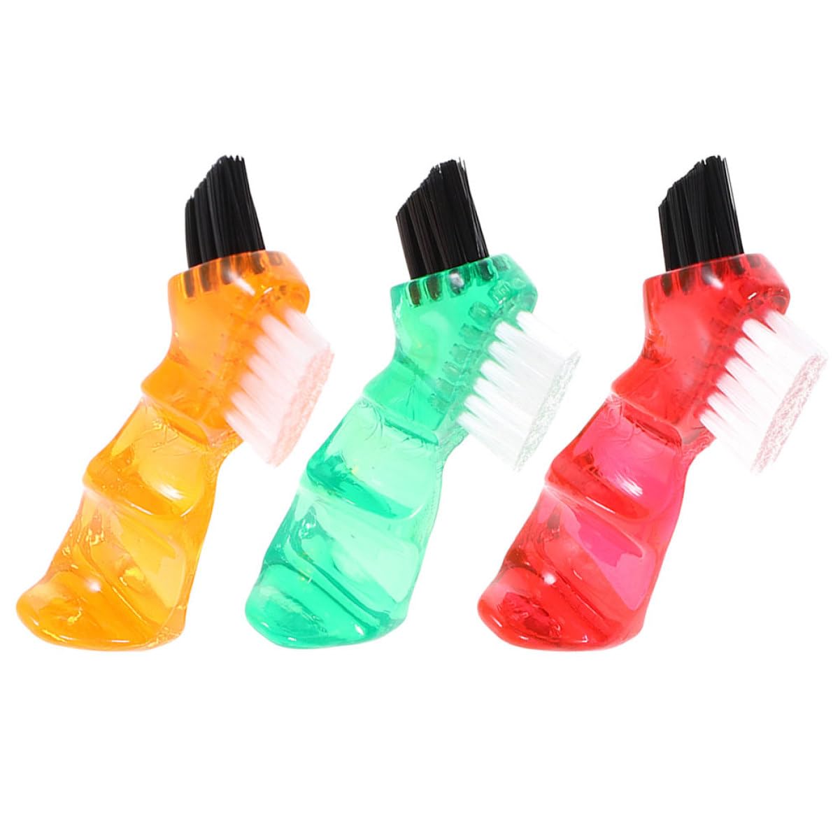 Spazzolino per Dentiera Mini a Doppia Testina 3 Pezzi | Pp Plastico, Portatile e Compatto, per Pulizia Quotidiana, Non Si Deforma Facilmente