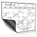 planOvation Magnetic Calendar for Refrigerator - Magnetic Dry Erase Calendar for Kids, Teens & Adults, Monthly and Weekly Planner Whiteboard - 12 x 16in (Black)