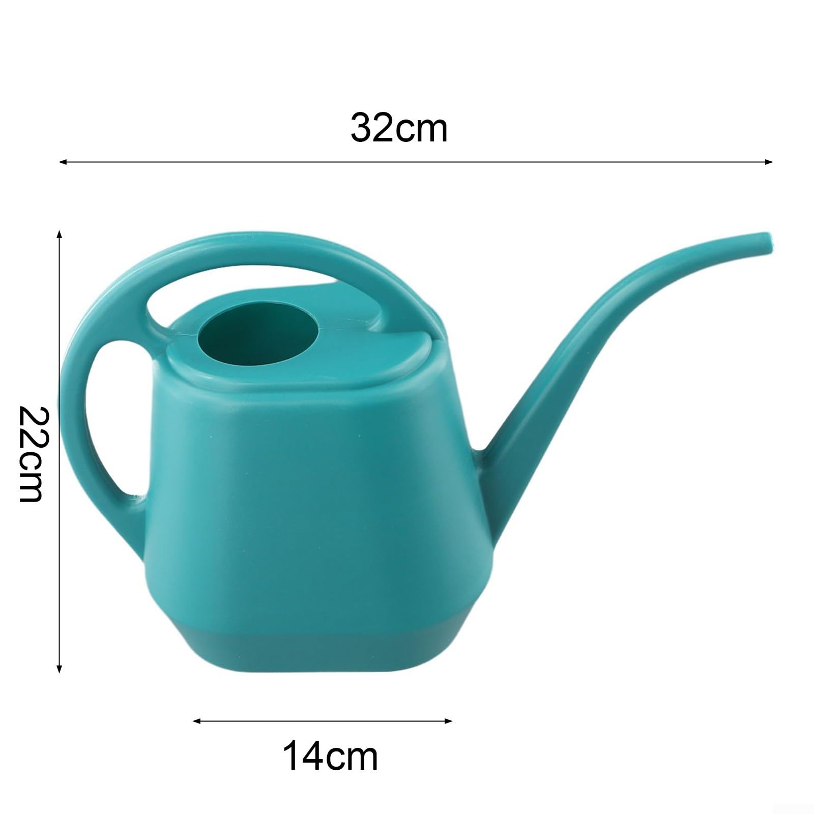 Arrosoir à long goulot 2 L en plastique épais moderne brume fine brumisateur pour plantes d'intérieur et d'extérieur (vert foncé)