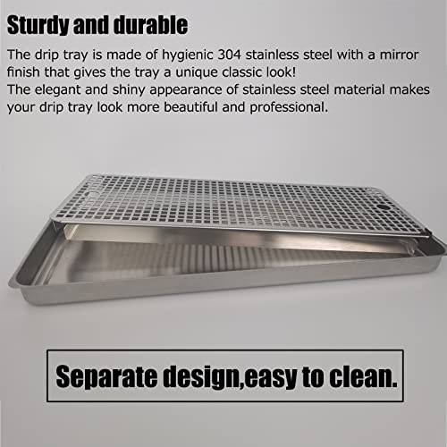 Bandeja recogegotas de Acero Inoxidable: instalación giratoria, no Requiere desagüe, Bares domésticos, minineveras y encimeras de Cocina. Fácil de Limpiar y a Prueba de derrame