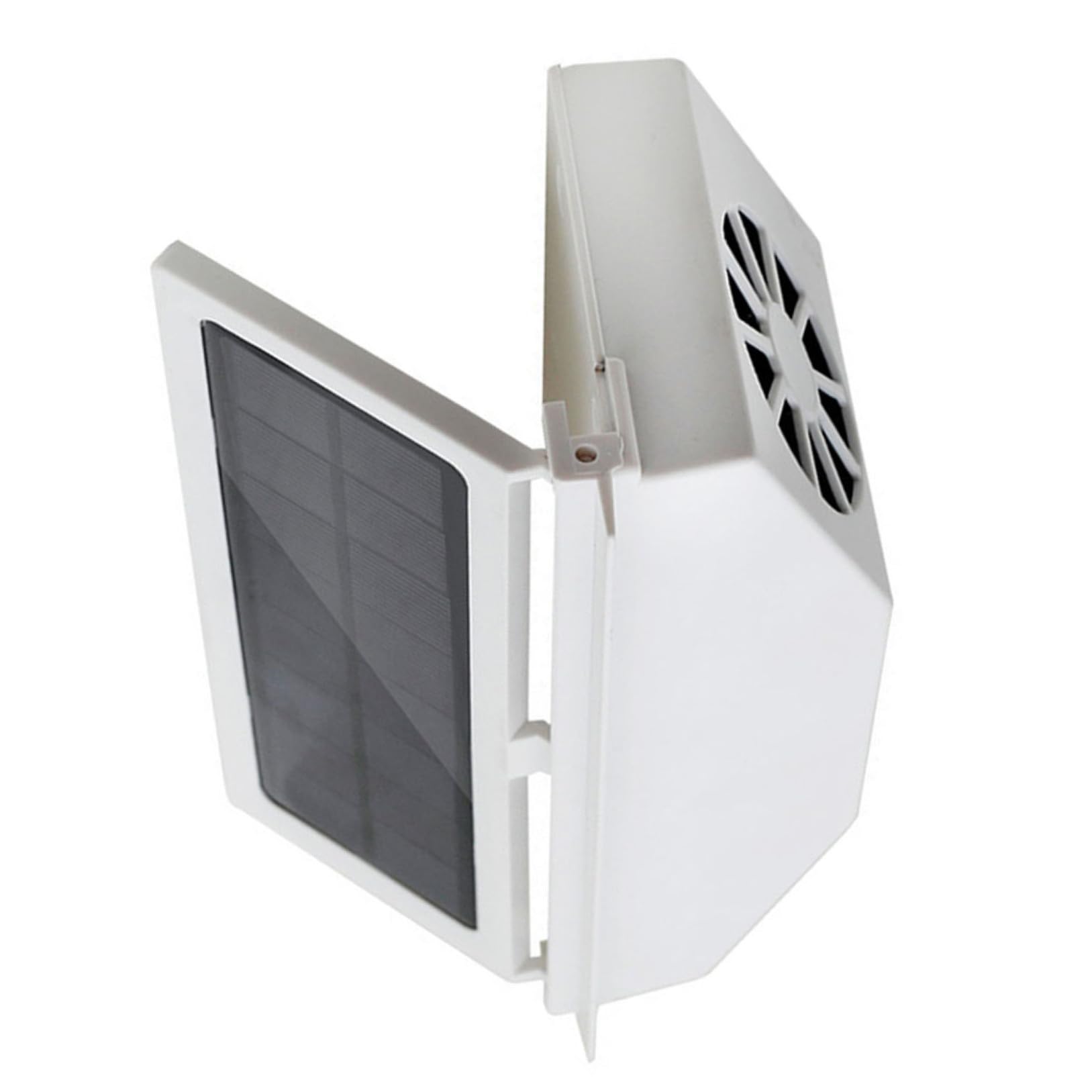 Ventilatore di Raffreddamento per Auto Solare 1200mah Bianco Abs