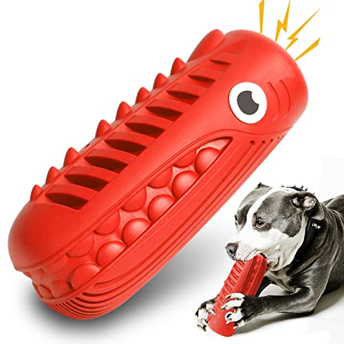 Dog Chew Toys for Aggressive Chewers, Squeaky Dog Toys, Tough Dog Toys and Durable Dog Toys, Dog Toys for Large Dogs, Indestructible Dog Toy Suitable for Pit, Lab, GSD