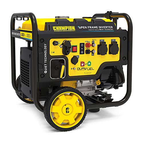 CHAMPION - Groupe électrogène 3600W hybride Essence/propane Moteur OHV 4T 224 cm³ Démarrage electrique et manuel Autonomie 23h