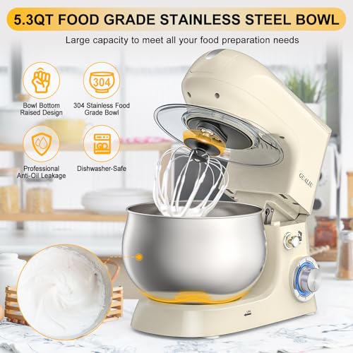 7-IN-1-Stand-Mixer-6P-Speeds-Kitchen-Electric-Mixer-53QT-Stainless-Steel-Bowl-Mixer-With-Dough-Hook-Whisk-Beater-Meat-Grinder-Blender-Multifunctional-Household-Kitchen-Mixer
