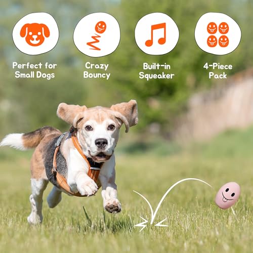 Juguetes Sonoros Mini Huevo para Perros Pequeños (4-Pack) miniatura 2