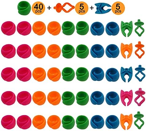 New brothread 50pcs Mix NOTIONS (40 Thread Spool Huggers + 5 Bobbin Holders + 5 Bobbin Clamps) - Prevent Thread Tails from Unwinding - for Sewing and Embroidery Machine Thread Spools