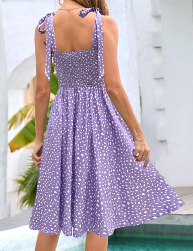 Image of Kranda Women 2026 Summer Casual Spaghetti Strap Sundress V Neck Sleeveless Flowy Boho Floral Midi Dress with Pockets